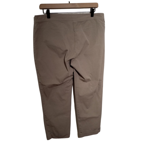 Eileen Fisher Beige High-Rise Tapered Pants | Stretch | Size M | Preowned - Picture 3 of 5